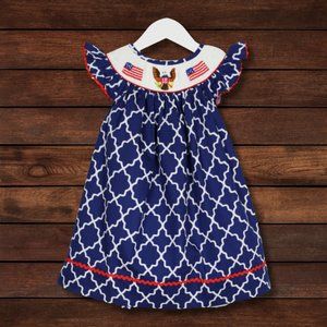 American Smocked 4th of July Dress